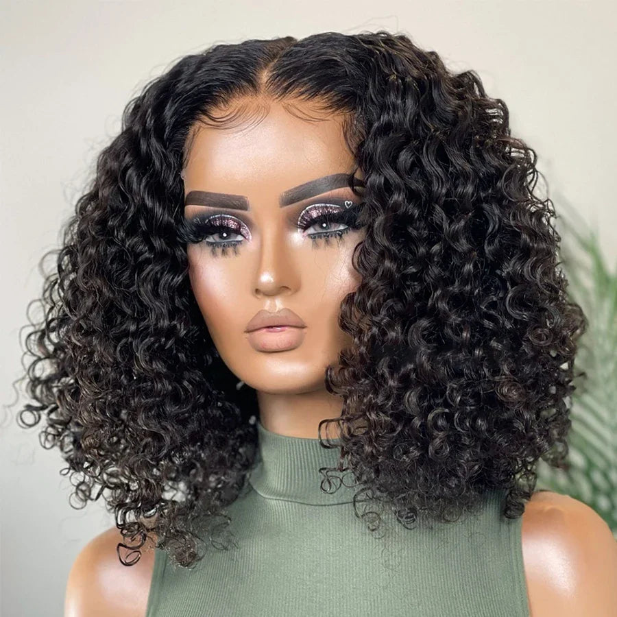 Short Bob Deep Wave Brazilian Human Hair Lace Front Wig: Ultimate Glamour