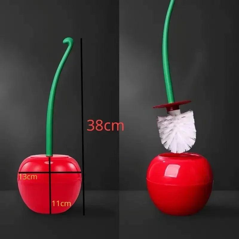 Cherry Shape Toilet Brush Holder Set: Creative Lavatory Accessories  ourlum.com   