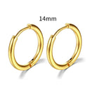 Simple Stainless Steel Hoop Earrings for Cartilage Piercings