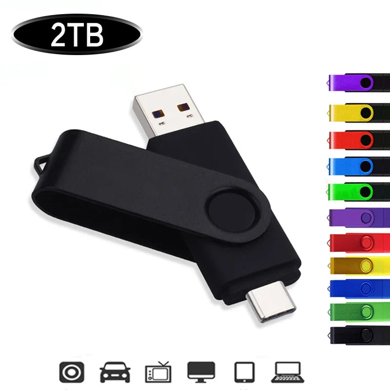 USB Flash Drive 3-in-1 Metal Pen Drive: High Capacity Storage Solution  ourlum.com   