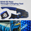 ZoeRax RJ45 Pass Through Crimp Tool: Ultimate Ethernet Cable Cutter  ourlum.com   