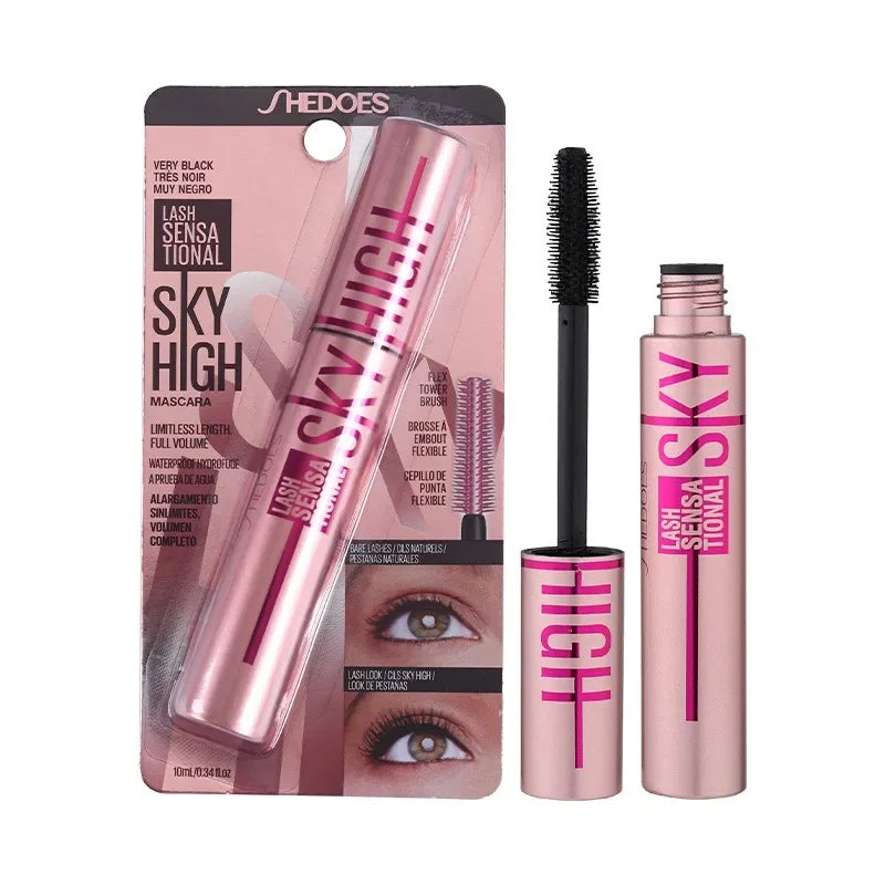 Silk Fiber Waterproof Curling Mascara for Long-Lasting, Clump-Free Volume and Length