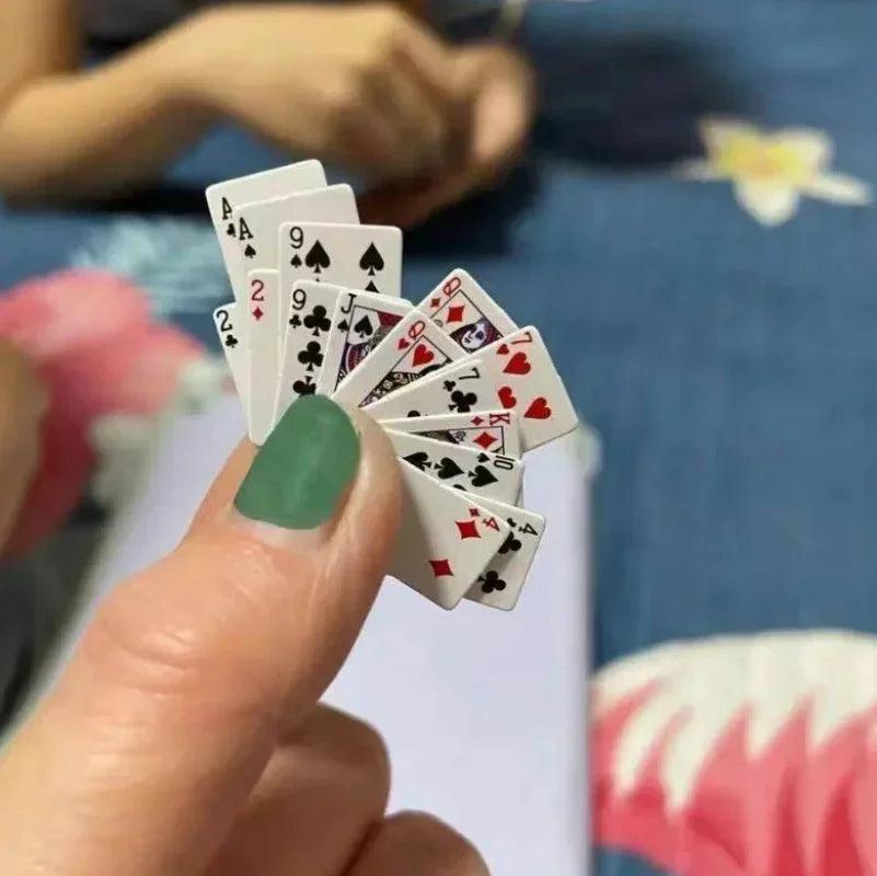 Mini Dollhouse Poker Playing Cards Set: Doll Accessory Decoration  ourlum.com 1.5X1cm  