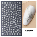 Winter Snowflake Nail Art Stickers for Holiday Glam Designs