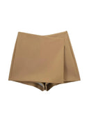 Vintage Asymmetric Skort Retro High Waist Chic Comfortable