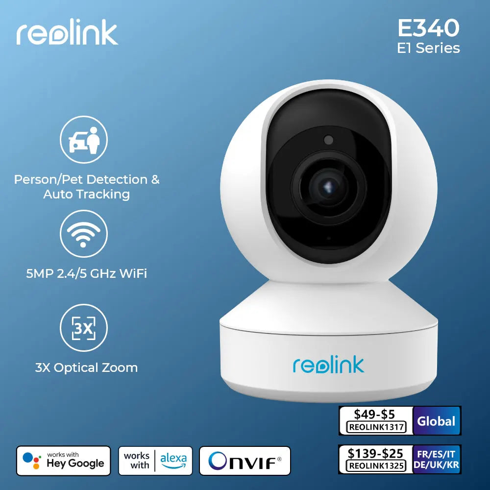 Reolink E1 WiFi Security Camera for Indoor Surveillance and Monitoring  ourlum.com   