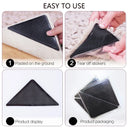 4/8pcs set Triangle Washable Rug Gripper Anti-slip Reusable Rubber Mat Non Slip Patch Tape for Tile Floors Carpets Corners Pad