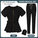 Women Scrubs Set Zipper Collar Beauty Clothes High Quality