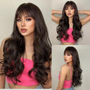 Blonde Long Wavy Synthetic Hair Wig with Bangs - Premium Quality Afro Female Cosplay Wig  ourlum.com LC270-4  