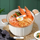 8L Korean Enamel Micro Pressure Soup Pot Non Stick Stewing Pot