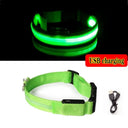 LED Dog Collar Light: High Visibility Anti-lost Night Safety Pet Accessory  ourlum.com Green USB charging XS 