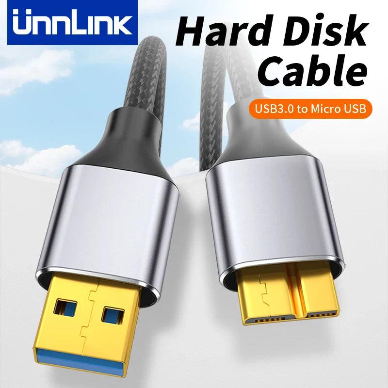 Unnlink USB Micro B Cable: Fast Data Transfer for Hard Drives  ourlum.com 0.2m United State 