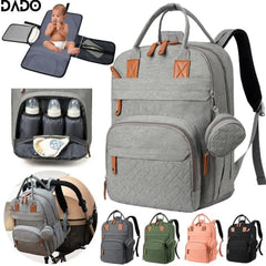 Stylish Multifunctional Waterproof Diaper Bag Backpack with Changing Station and Stroller Straps for Busy Parents