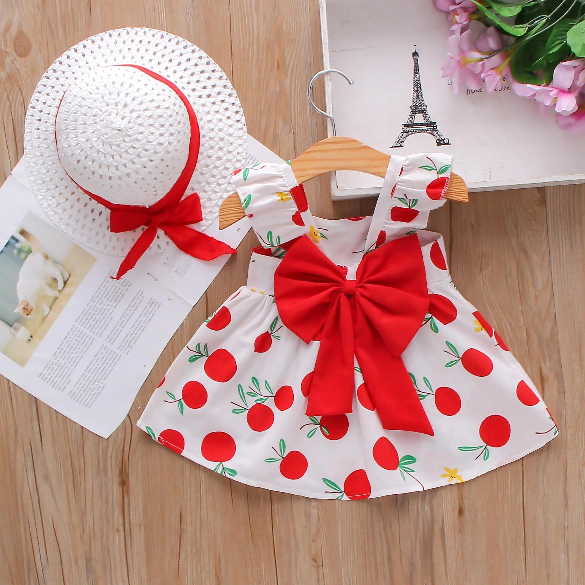 Fruity Delight Baby Girl Cotton Dress - Stylish Summer Apparel  ourlum.com   