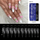 Almond French Coffin Acrylic False Nails Set Enhance Aesthetics