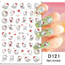 Adorable Cartoon Hello Kitty Nail Sticker Set for Nail Art