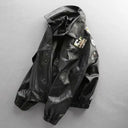 Korean Fashion Streetwear Leather Jacket Suit for Men