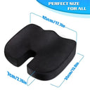 Ergonomic Memory Foam Gel Seat Cushion for Back Pain Relief