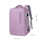 Travel Backpack for Women: Stylish Waterproof Bag with USB Charging  ourlum.com Purple B  