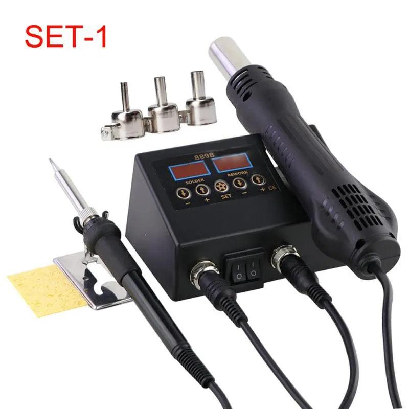 Digital Heat Gun Soldering Iron Welding Maintenance Tool Dual Display  ourlum.com   