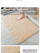 Embossed Pebble Bath Rug Non-Slip Memory Foam Mat 24x17