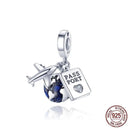 Heart Shaped Sterling Silver Charm Bead - Zircon Adorned Pandora Bracelet Pendant  ourlum.com KJC008  