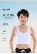 Chest Breast Binder Trans Crop Top Bandage Zipper Bra Tank