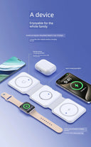 Three-in-One Wireless Charger for Apple 15/13 and Watch