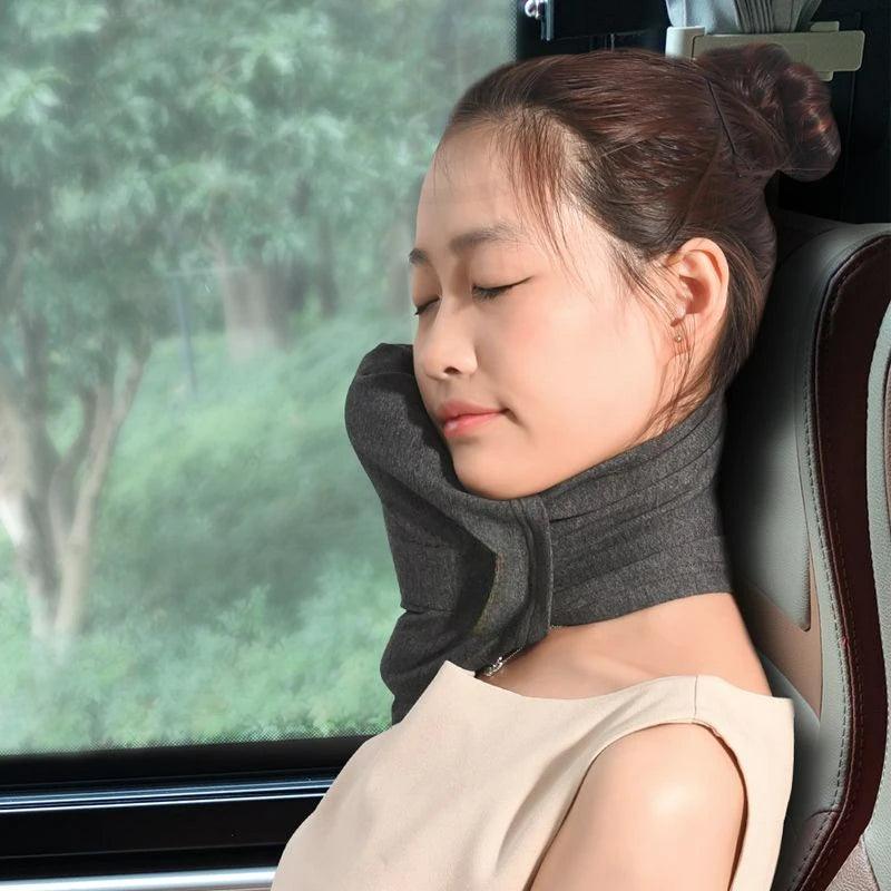 Ultimate Neck Support Memory Foam Travel Pillow for Comfort on Planes, Trains, and Cars