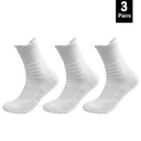 Ultimate Performance Soccer and Basketball Socks for Men and Women - Breathable, Anti-slip, Deodorant - Size 39-45  ourlum.com 3pairs-long-white EU39-45 