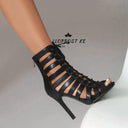 European Chic Cut-Out Peep Toe Heels Stylish Trendsetter