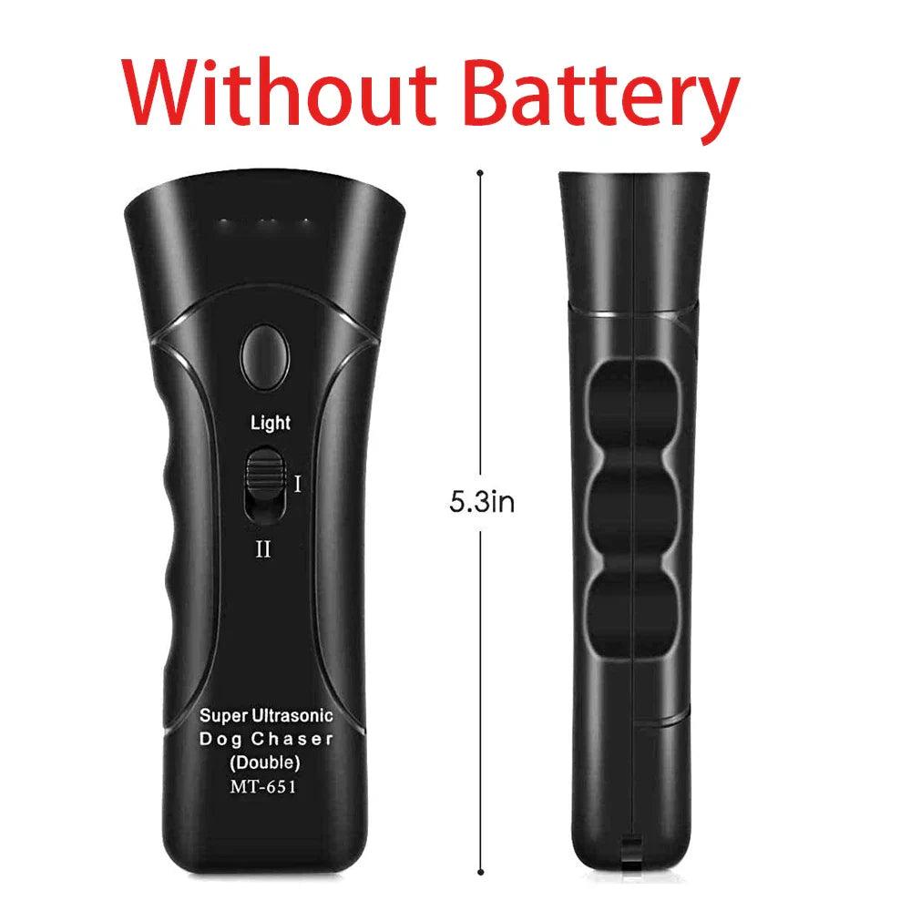 Ultrasonic Dog Bark Repeller Training Device with LED Flashlight  ourlum.com   