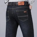 New Men Classic Jeans Jean Homme Soft Black Denim Pants