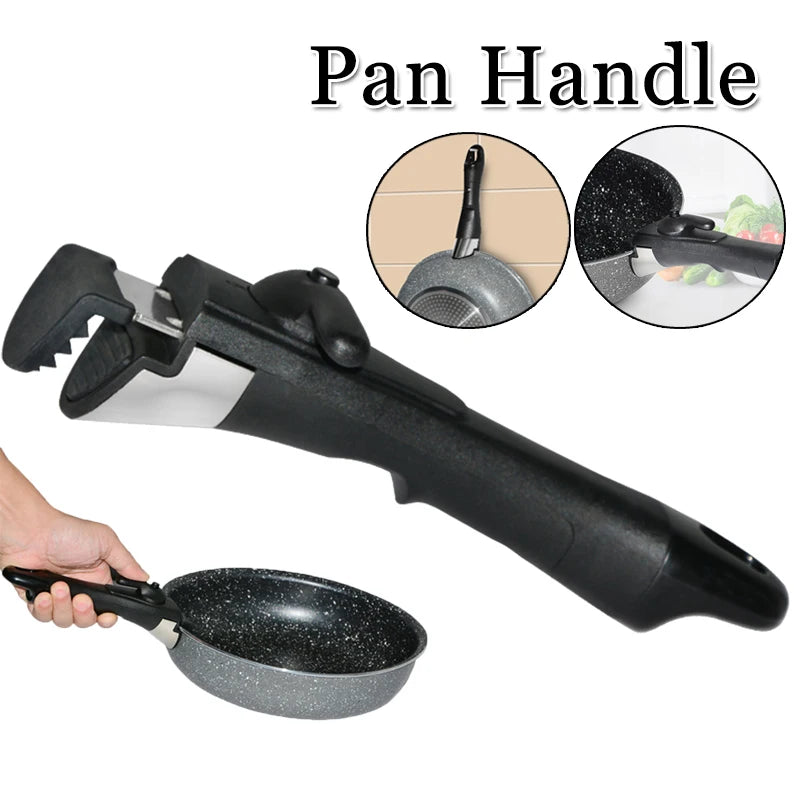 Ergonomic Detachable Pan Handle Replacement Clip for Kitchen Cookware and Tableware