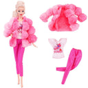 Barbie Doll Fashion Set: Chic Coat and Dress for Dolls