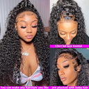 30-Inch Kinky Curly Lace Front Wig for Women 100% Human Hair