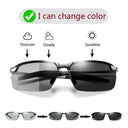 Men Photochromic Polarized Sunglasses Change Color UV400 Eyewear