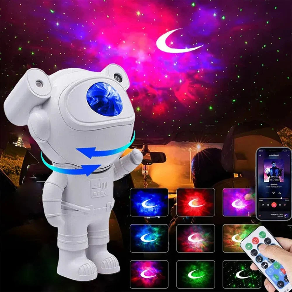Galaxy Star Projector: Astronaut Night Light for Serene Home Ambiance  ourlum.com   