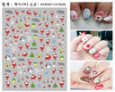 Festive Santa & Snowman Nail Art Stickers for Manicures