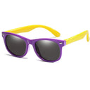 YouthFlex Polarized Sunglasses for Kids-Flexible Silicone Frame-UV400 Protection-Fashionable Shades-Eyewear for Boys and Girls  ourlum.com purple yellow  