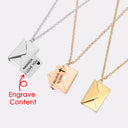 Customized Love Letter Envelope Stainless Steel Pendant Necklace