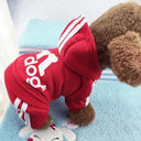 Small Dog Autumn Winter Warm Cotton Coat Jacket Outfit  ourlum.com Red XS 