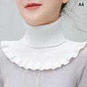 Warm Knitted Fake Collar Women Turtleneck Detachable Neck Scarf