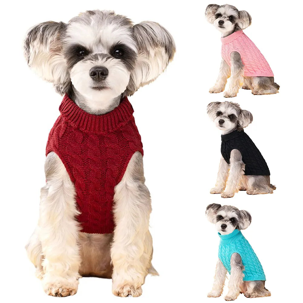 Winter Cozy Turtleneck Dog Sweater for Small Dogs - Stylish Pet Clothing  ourlum.com   