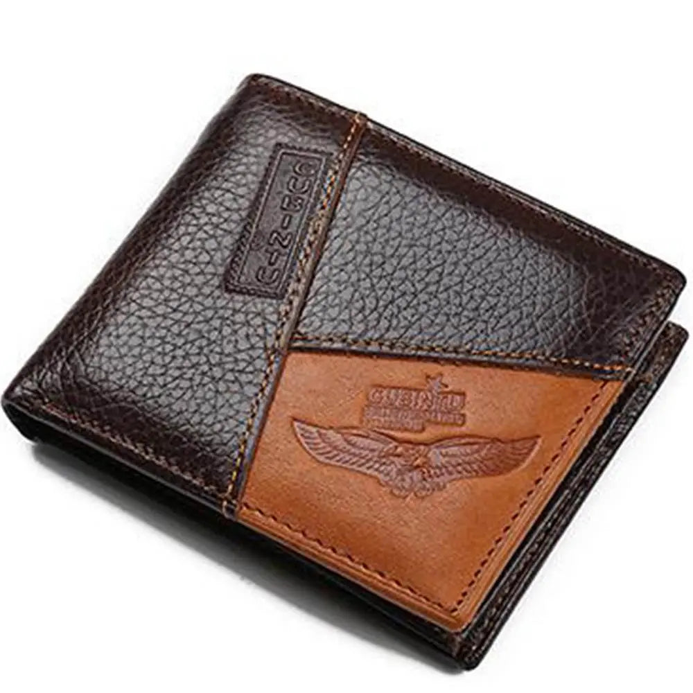 Genuine Leather Men's Wallet with Coin Pocket: Stylish Male Purse  ourlum.com   