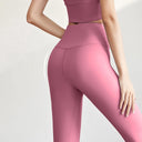 High-Waisted Ribbed Yoga Leggings for Women Seamless Tummy Control