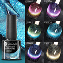 Cat Eye Gel Polish Kit: Dynamic Glitter & Reflective Shine