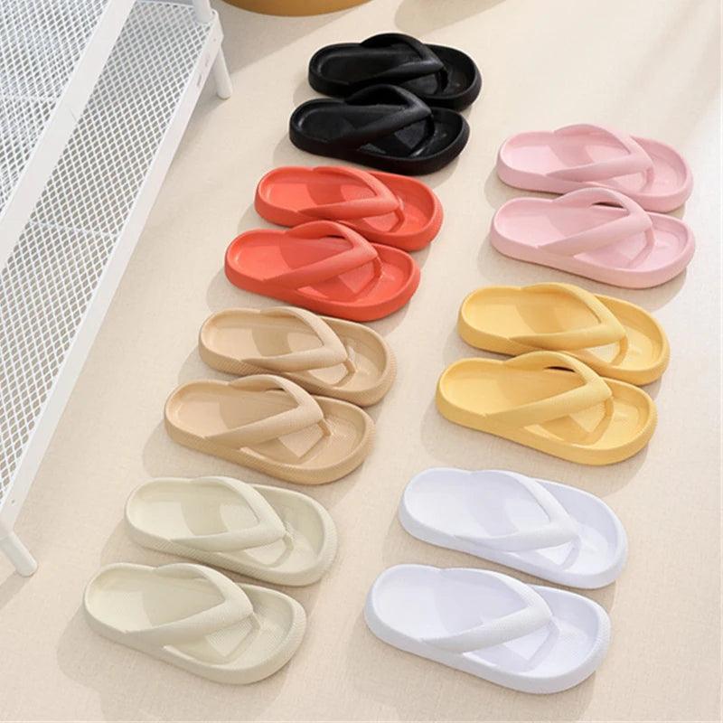 Cloud Comfort Women's Platform Flip Flops - Stylish Summer Sandals  ourlum.com   