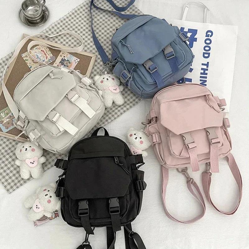 Fashion Kawaii Mini Backpack Women Shoulder Bag for Teenage Girls Multi-Function Small Bagpack Ladies Travle School Backpacks  ourlum.com   