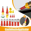 Stainless Steel Caulk Nozzle Applicator With Base Caulking Finisher Sealant Finishing   Bathroom Sink Nozzle Adhesive Pistol  ourlum.com   